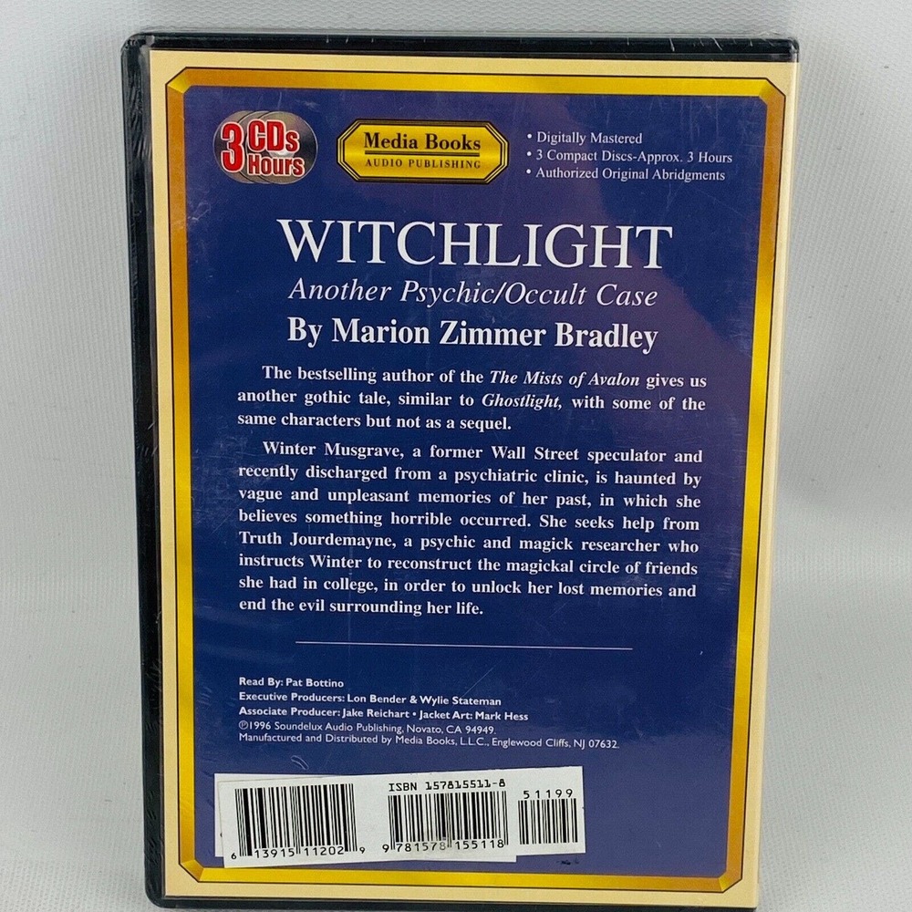 Witchlight CD Audio Book Marion Zimmer Bradley 3 Discs 1996 - Picture 2 of 3